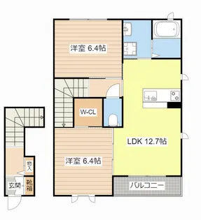 ジョイフルメゾン SK【206号室】の間取り