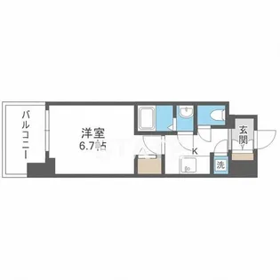 レジュールアッシュ中之島サウス【11階】の間取り