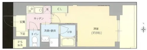 フォーチュン松屋町【8階】の間取り