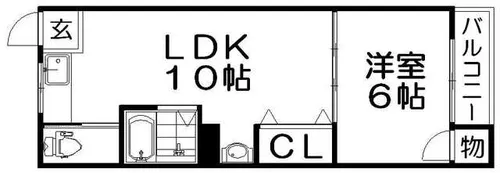 田井ハイツ【4階】の間取り