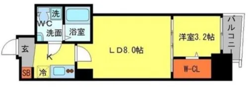 SERENiTE谷町croix【4階】の間取り