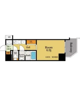 大阪府大阪市中央区大手前2丁目【マンション】の間取り