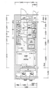 ジアコスモ江戸堀パークフロント【11階】の間取り