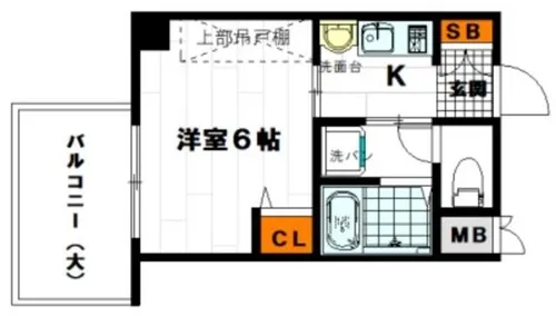 エステムコート梅田リトリーヴ【9階】の間取り