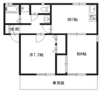 ビラ・ハイカムール【103号室】の間取り