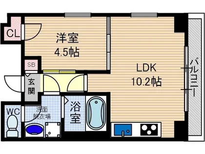 クオーレ茨木元町【10階】の間取り