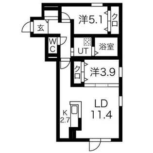 フィオリーノ【3階】の間取り