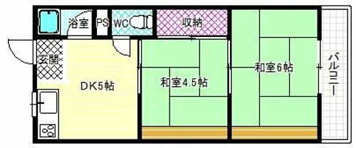 ソレイユハイツ【2階】の間取り