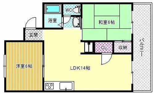 ヴァンベール松井【2階】の間取り