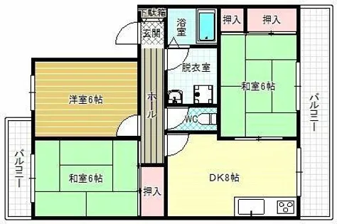 グローリーハイツ【2階】の間取り