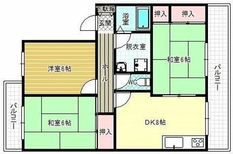 グローリーハイツ【2階】の間取り