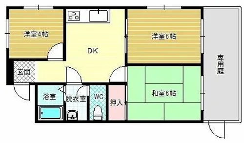 丸正ハイツ【1階】の間取り