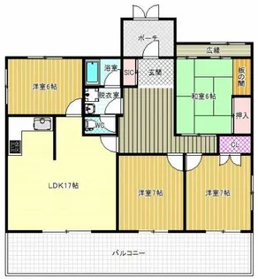 丸正ハイツ【3階】の間取り