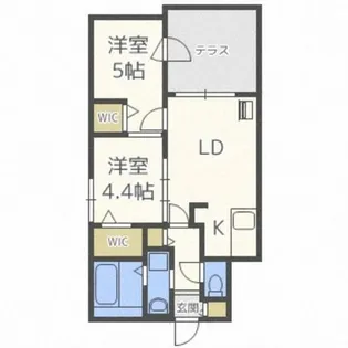シェルピア24軒【1階】の間取り