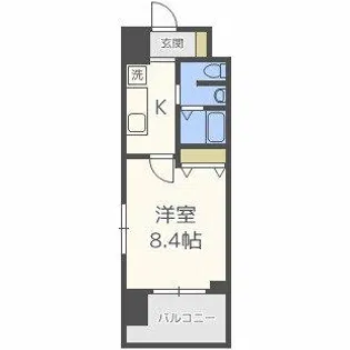 グランカーサ梅田北【15階】の間取り