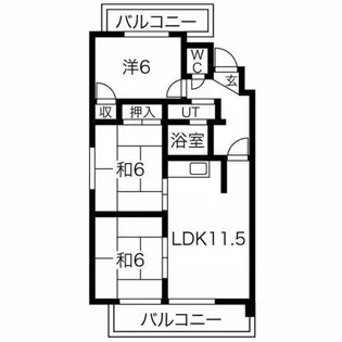 アートエリアSK【701号室】の間取り