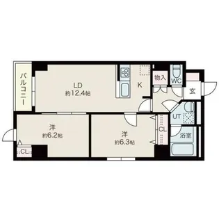 マハトゥール札幌【8階】の間取り