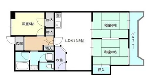 ウエストハウスⅡ【3003号室】の間取り