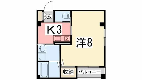 ボヌール姫路Sta.【401号室】の間取り