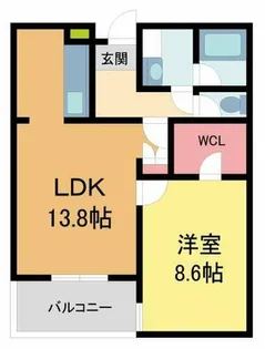 ラークヒルコート【203号室】の間取り