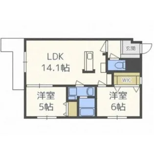 コンサップ円山公園【5階】の間取り
