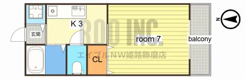 パセオ柿山伏【102号室】の間取り
