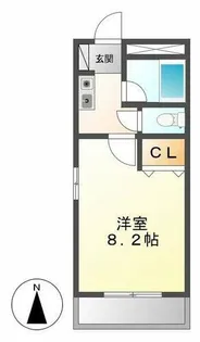 West Coast (ウエストコースト)【305号室】の間取り