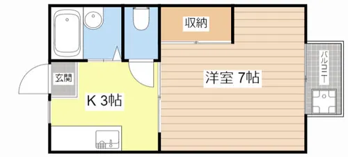 サキハイツ野村【203号室】の間取り