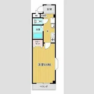 シャローム八田【201号室】の間取り