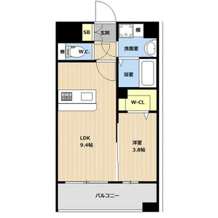KL天神南【0902号室】の間取り