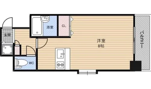 大阪府大阪市福島区海老江5丁目【マンション】の間取り