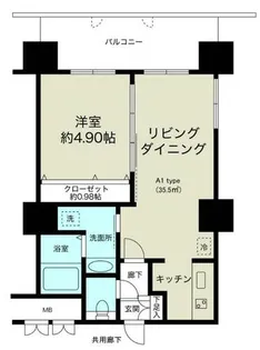 大阪府大阪市淀川区宮原4丁目【マンション】の間取り