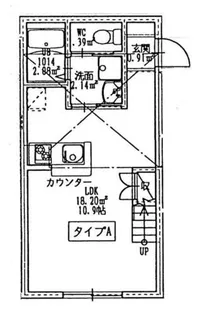 福岡県福岡市城南区西片江2丁目【アパート】の間取り
