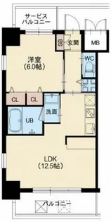 大阪府大阪市淀川区西中島3丁目【マンション】の間取り