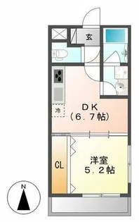 WINDOM2(ウィンドムツー)【203号室】の間取り