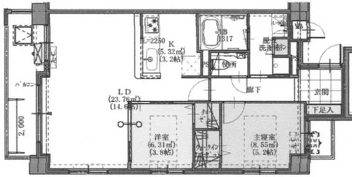 福岡県福岡市城南区鳥飼5丁目【マンション】の間取り