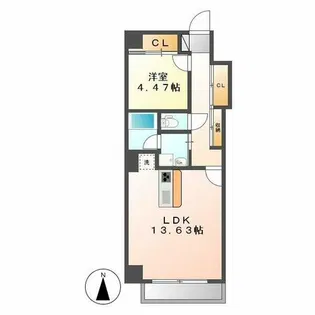 G+HONMACHI(ジープラスホンマチ)【401号室】の間取り