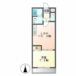クレスト参番館【103号室】の間取り