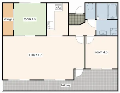 ラブリー姫路手柄山【507号室】の間取り