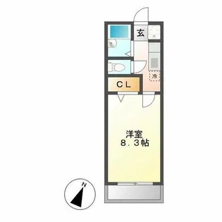 スプリングコート【1階】の間取り