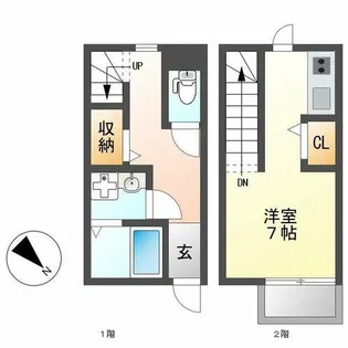 パレッタ小本EAST【101号室】の間取り