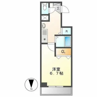 ライジングコート名古屋駅南【6階】の間取り