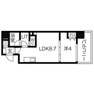 大阪府大阪市中央区上町【マンション】の間取り