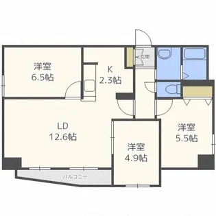 シャンティ発寒南【2階】の間取り