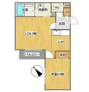 DIOGRACIA Miyanosawa【2階】の間取り