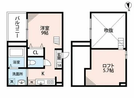 ESPACE DECORE(エスパスデコア)【2階】の間取り