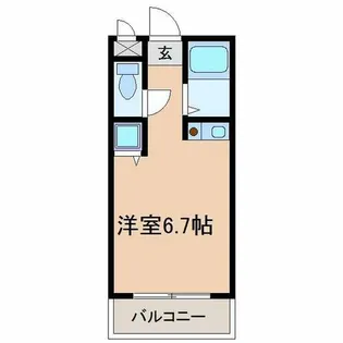 1Rの間取り画像