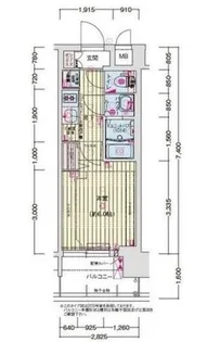大阪府大阪市東成区中本5丁目【マンション】の間取り