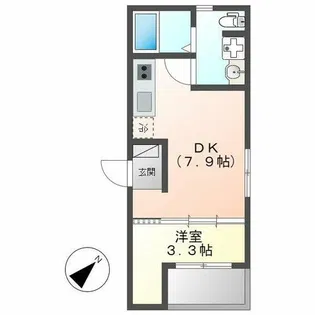 Fleuve B(フルーヴB)【3階】の間取り