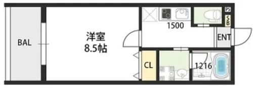 大阪府大阪市東成区深江南3丁目【マンション】の間取り